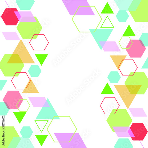 geometri background with colorful vector