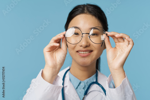 young female doctor with stethoscope