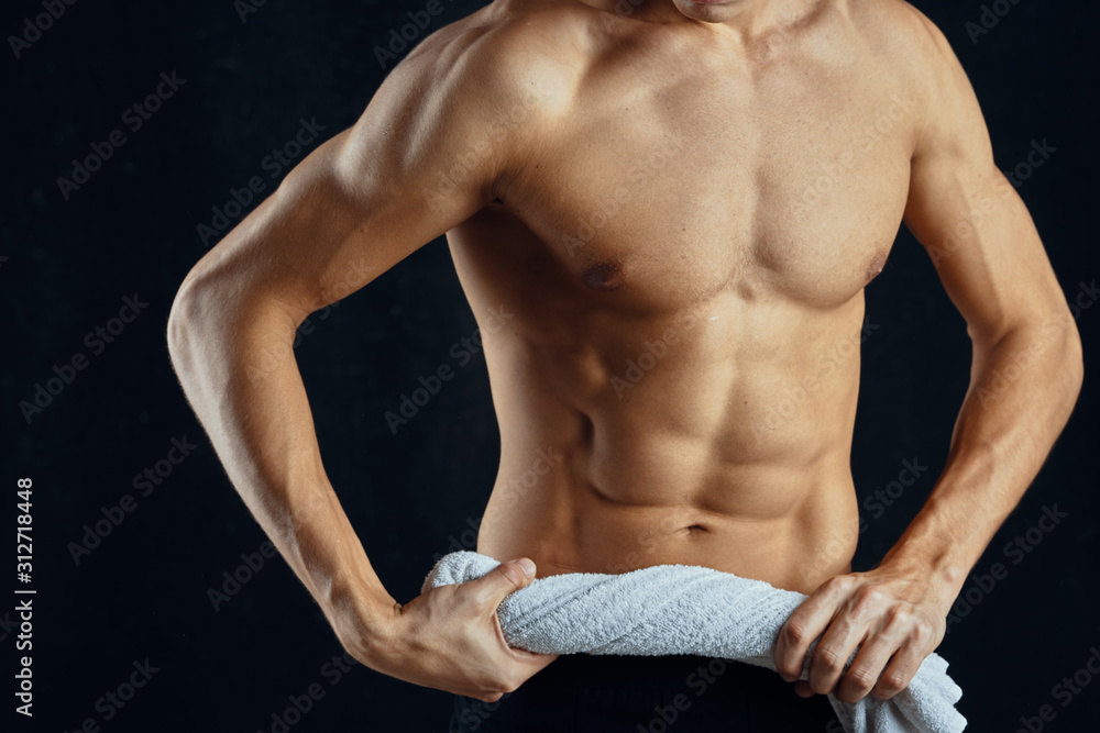 Fototapeta premium muscular man with naked torso