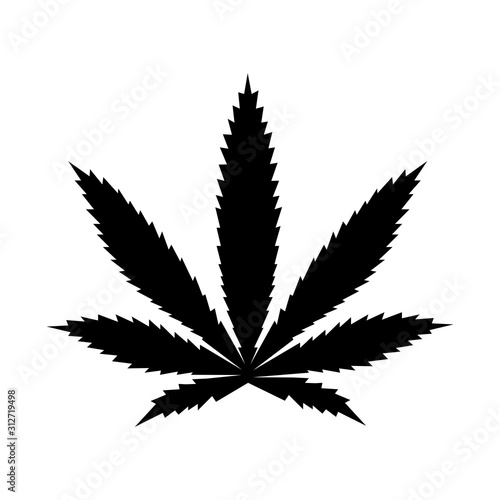 Hemp marijuana icon vector simple design