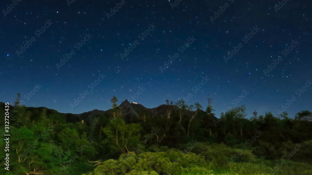 北アルプス 槍ヶ岳 裏銀座 星空 北アルプス 槍ヶ岳 裏銀座 星空