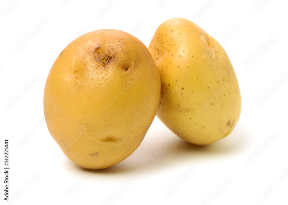 New potato isolated on white background New potato isolated on white background