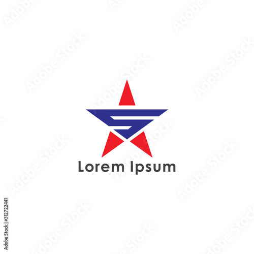 Star logo template. Simple American Star logo Free Download Star logo template. Simple American Star logo - GFXLoad