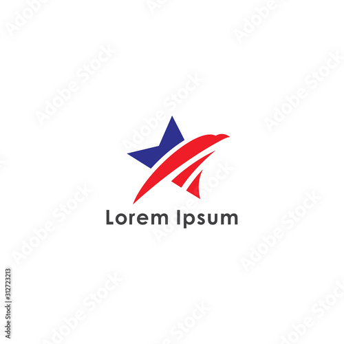 Free Download Star logo template. Simple American Star logo Template - GFXLoad