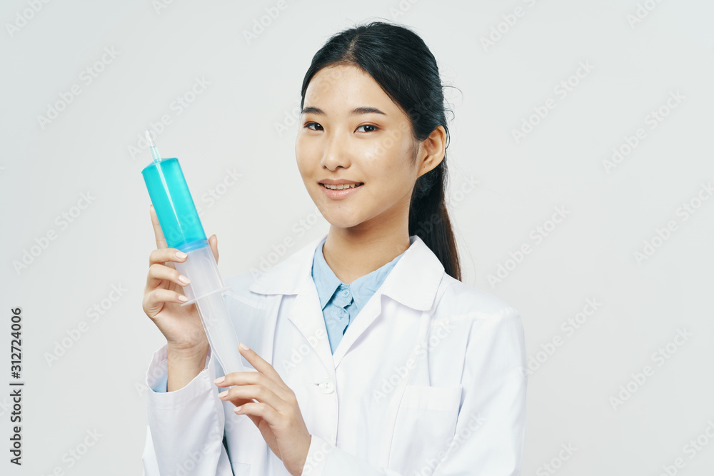 young doctor with syringe young doctor with syringe