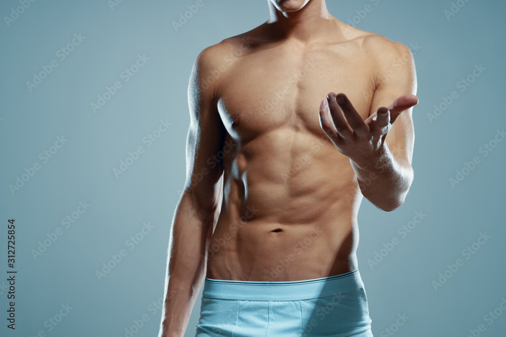 young man with naked torso