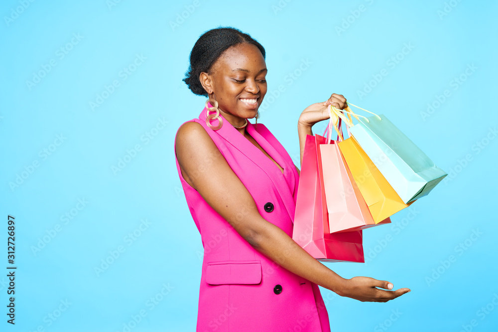 young woman with shopping bags young woman with shopping bags