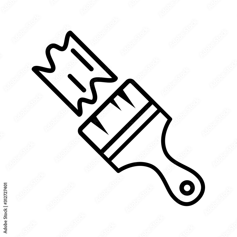 Paintbrush icon vector Paintbrush icon vector