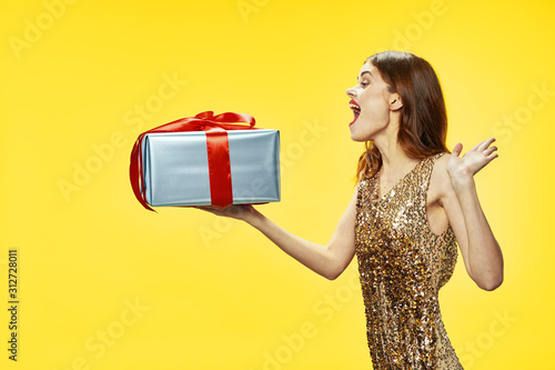 woman with a gift
