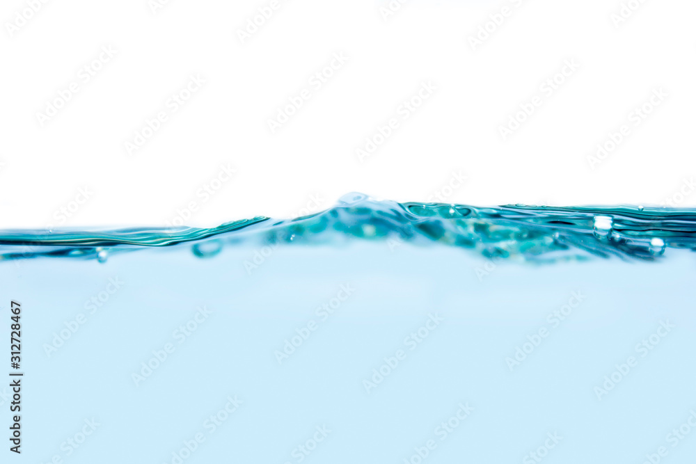 Water waves with bubbles blended in blue Water waves with bubbles blended in blue