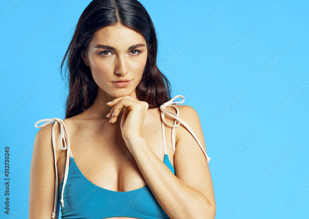 beautiful woman swimsuit beach island resort beautiful woman swimsuit beach island resort