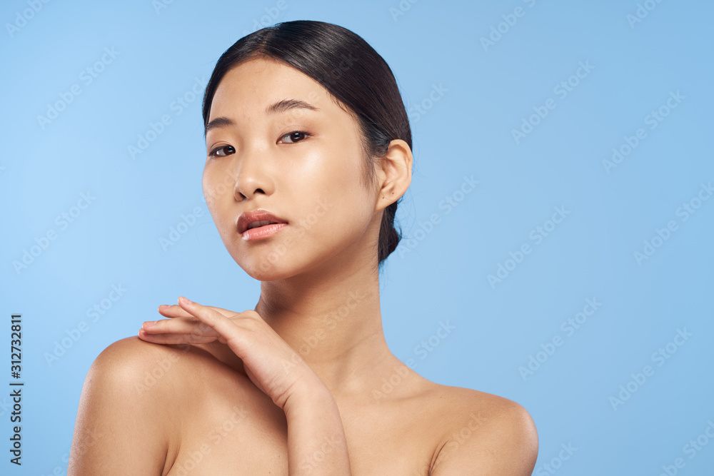 portrait of young woman with perfect skin portrait of young woman with perfect skin