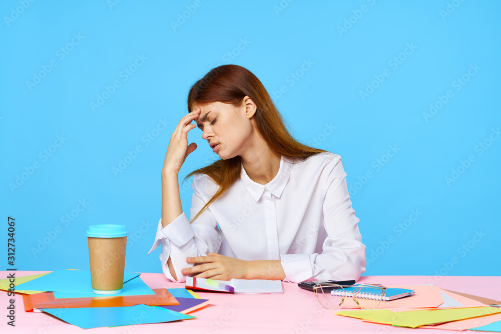 young woman in office