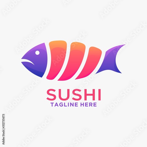 Creative sushi logo design