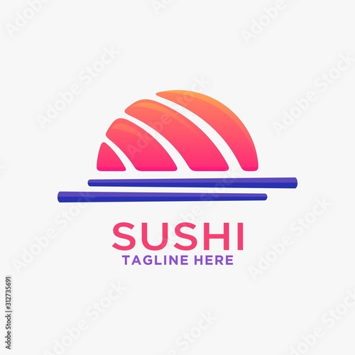 Creative sushi logo design