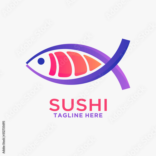 Creative sushi logo design