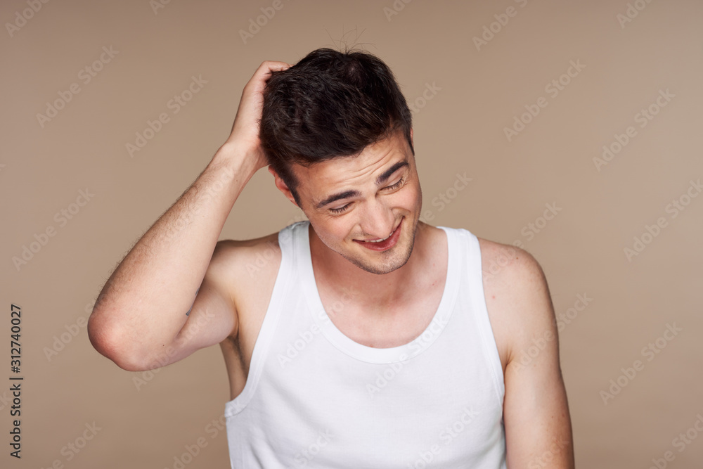 young man with headache young man with headache