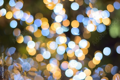 Colorfu texture of Chritmas illumination LED light blurs
