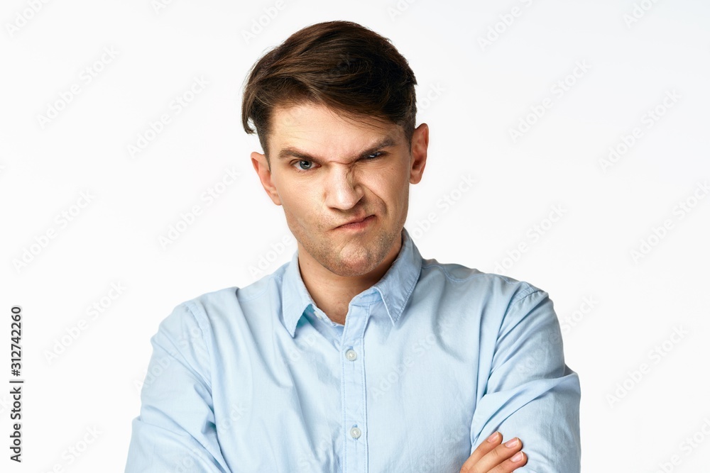 portrait of young man isolated on white background portrait of young man isolated on white background