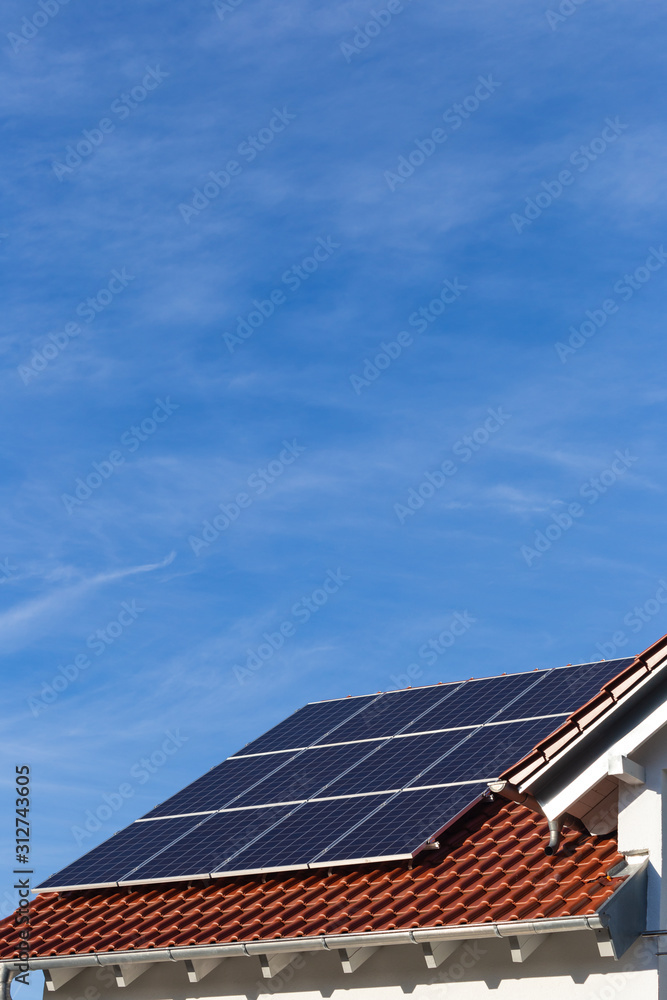 solar panels on a rooftop of a new building solar panels on a rooftop of a new building