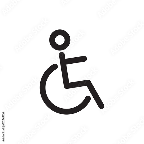 Disability icon vector