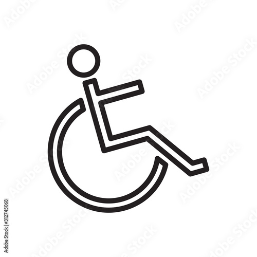 Disability icon vector