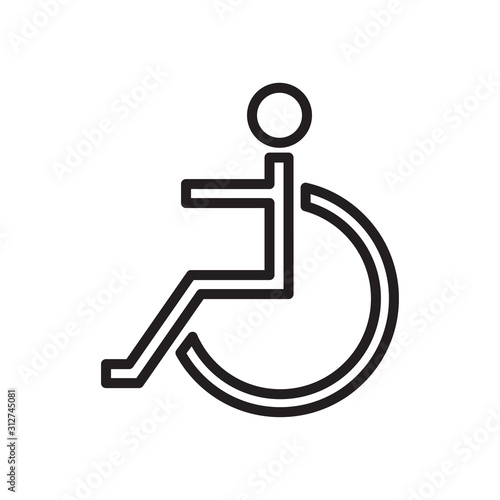 Disability icon vector