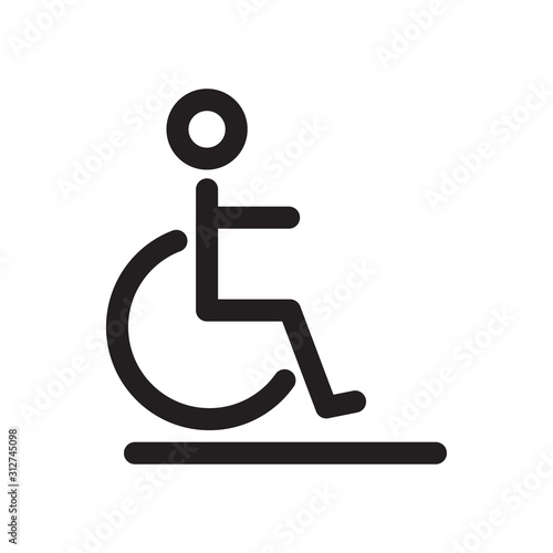 Disability icon vector