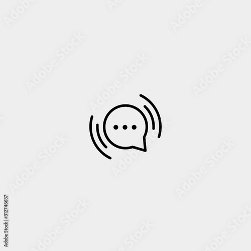 Letter O bubble Chat Vector Logo Template