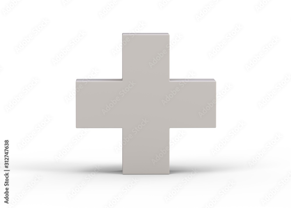 Cross isolated on white 3d rendering Cross isolated on white 3d rendering