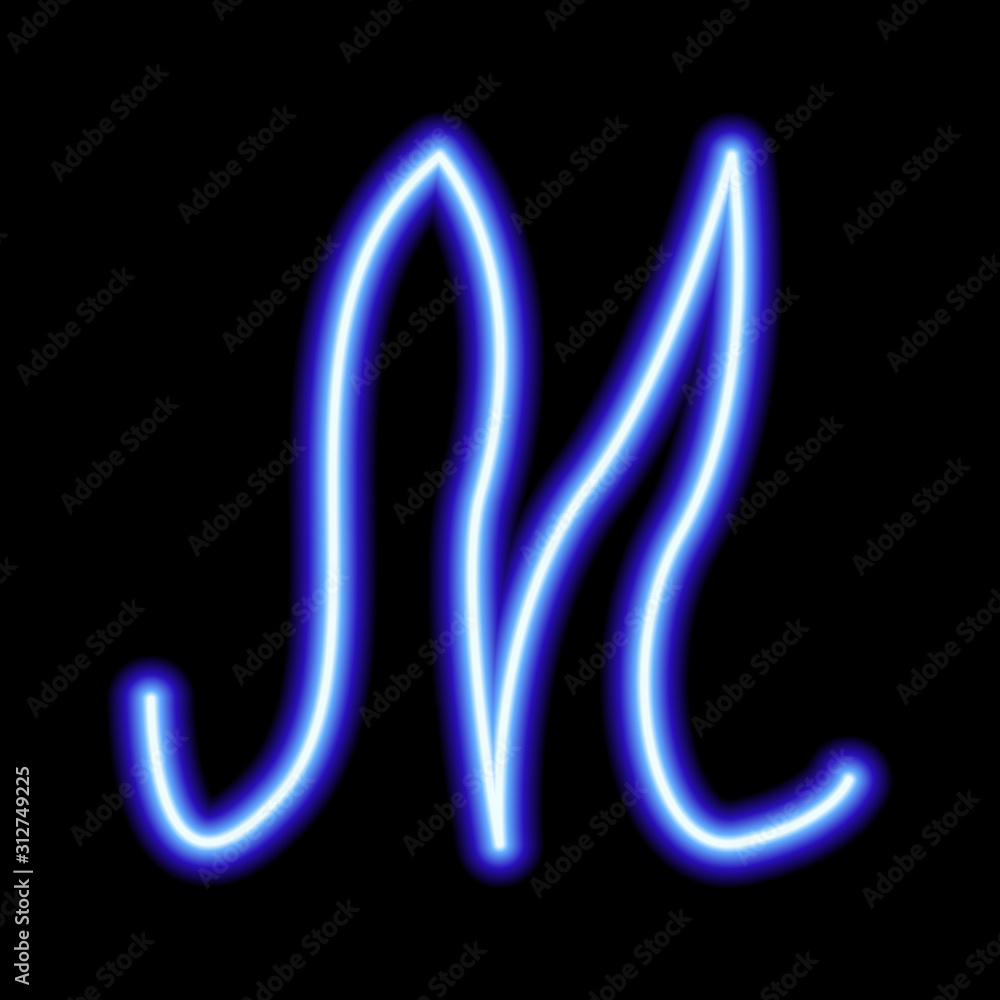 neon blue symbol neon blue symbol