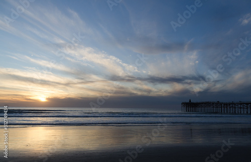 Quiet sunset  At Crystal Pier © Dmitri Kotchetov