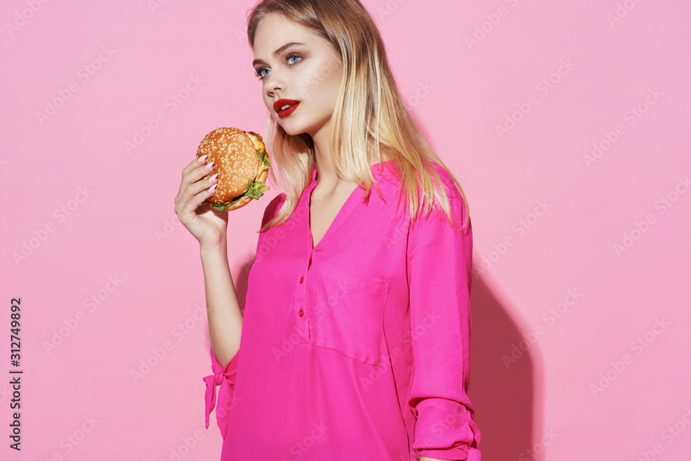 young woman with lollipop