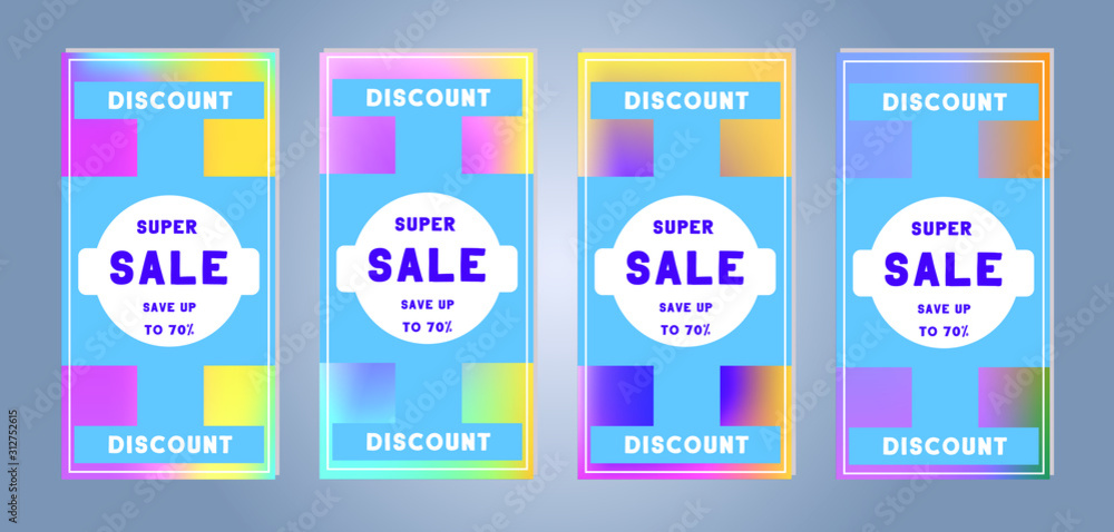 Collection of Sale and Discount Flyers. Template for your design