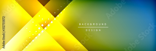 Abstract background - squares and lines composition created with lights and shadows. Technology or business digital template