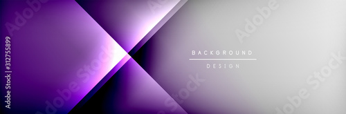 Abstract background - squares and lines composition created with lights and shadows. Technology or business digital template