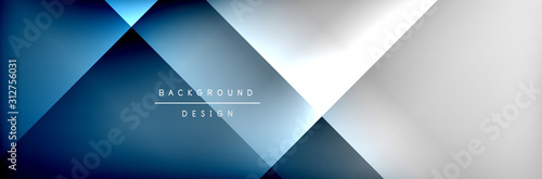 Abstract background - squares and lines composition created with lights and shadows. Technology or business digital template