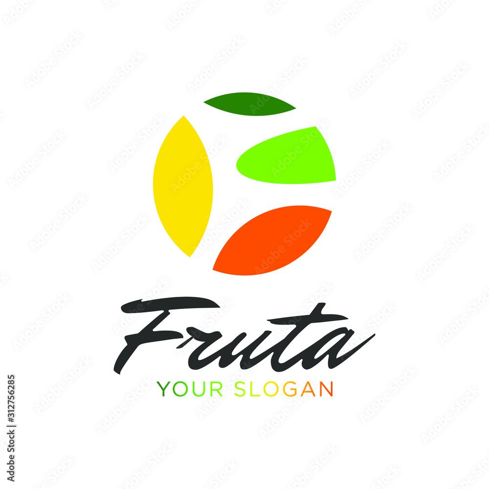 Monogram F / Letter F. Negative space F with colorful circle logo design template inspiration Monogram F / Letter F. Negative space F with colorful circle logo design template inspiration