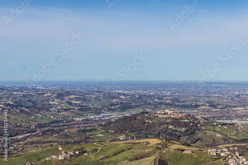 San Marino view from the castle  San Marino panorama - Image