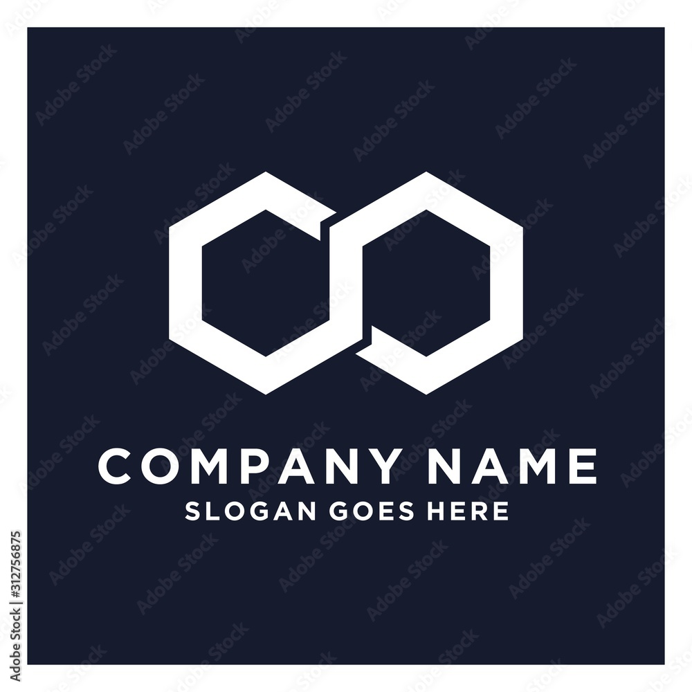 Initial letter co modern logo design idea simple minimalist letter icon logo vector. Initial letter co modern logo design idea simple minimalist letter icon logo vector.
