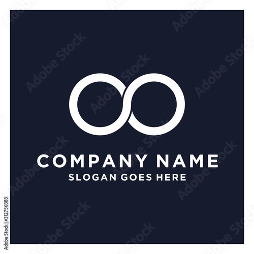 Initial letter co modern logo design idea  simple minimalist letter icon logo vector.