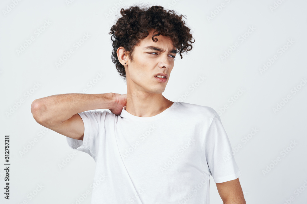 portrait of young man isolated on white background portrait of young man isolated on white background