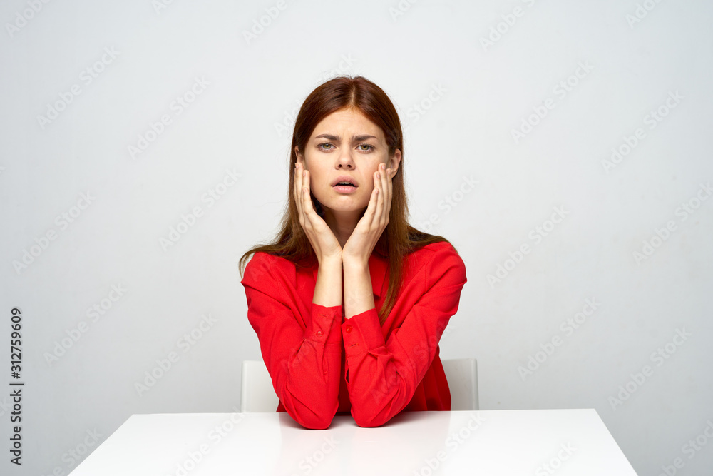 young woman in office young woman in office