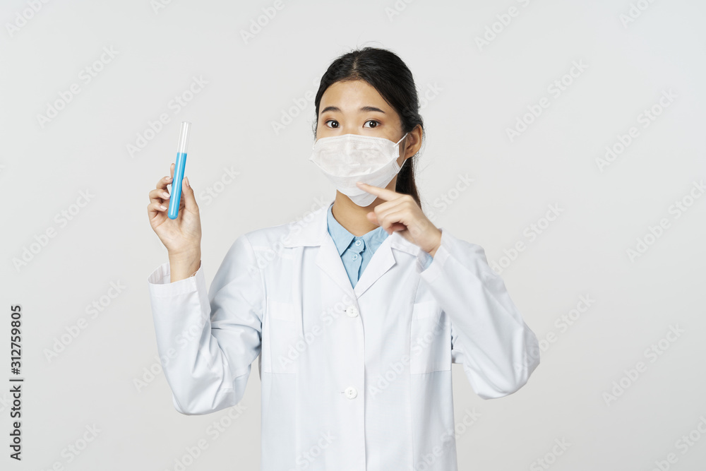 doctor with syringe isolated on white doctor with syringe isolated on white