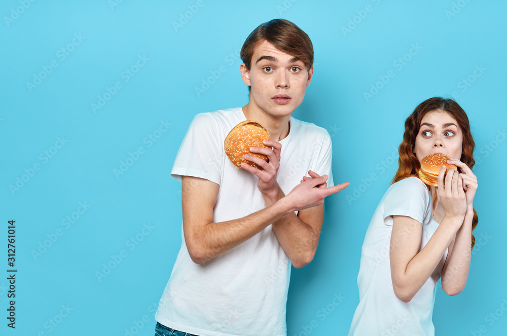young couple having breakfast in bed young couple having breakfast in bed