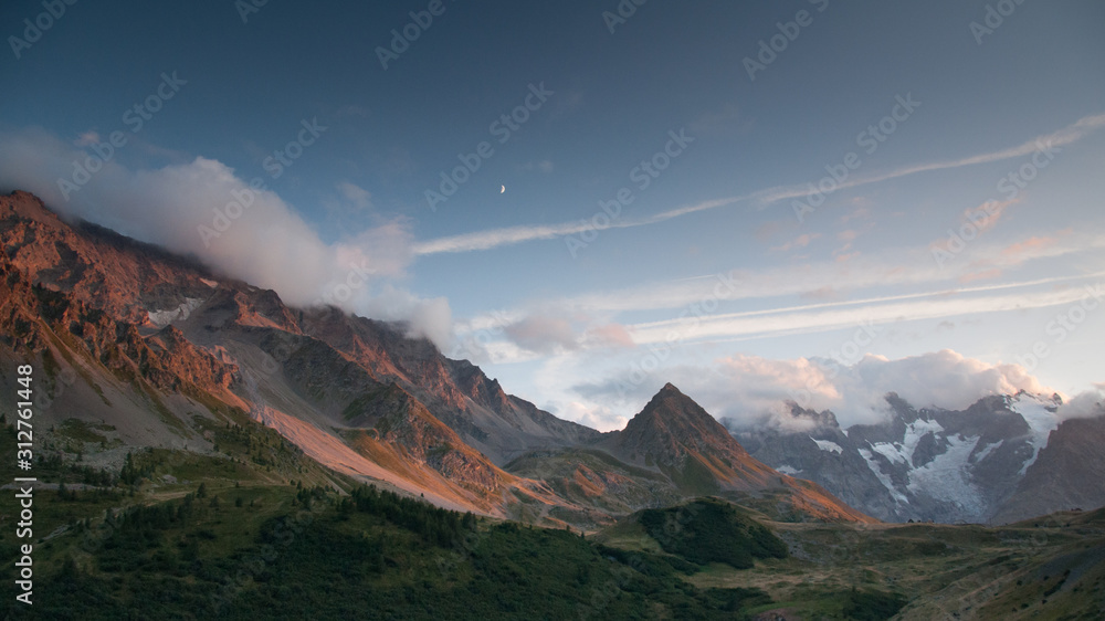 Sunset in the French Alps