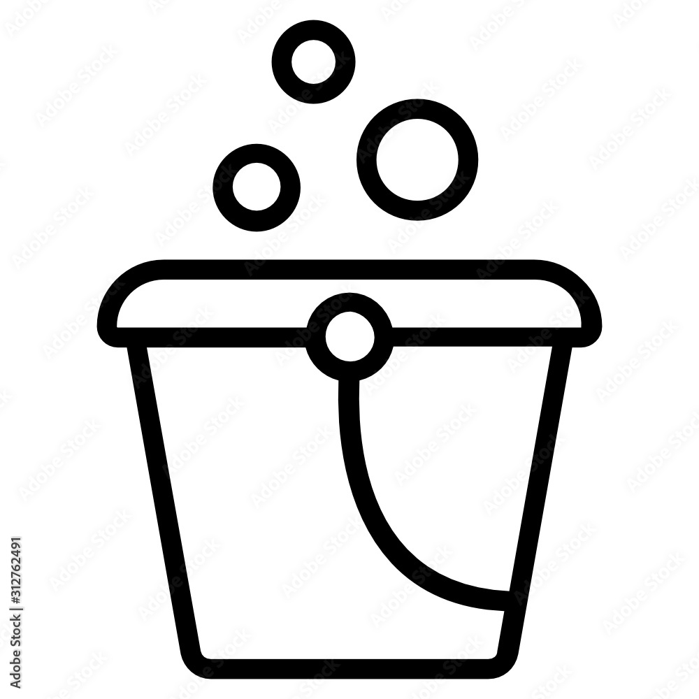 Bubble Bucket Design, Home Cleaning Service Sign Vector, janitor cleaning supplies Icon Design Bubble Bucket Design, Home Cleaning Service Sign Vector, janitor cleaning supplies Icon Design