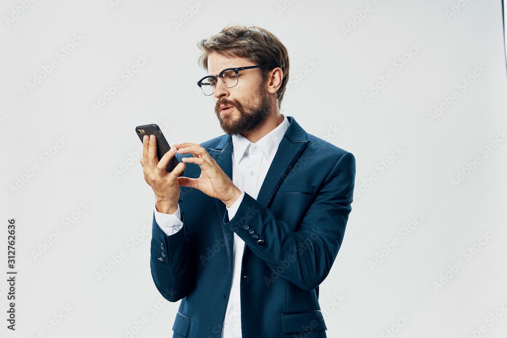 businessman with mobile phone businessman with mobile phone