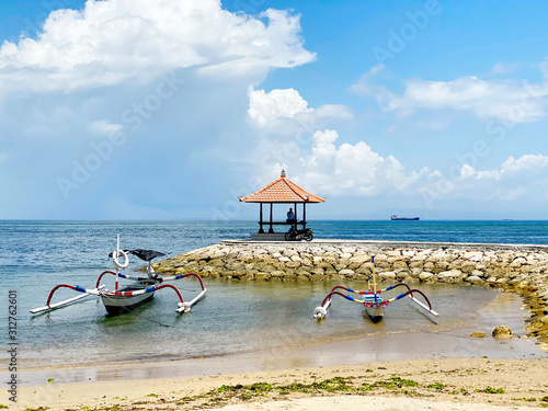 Beautiful Ocean View and Small Traditional House at Nusa Dua, Bali Island