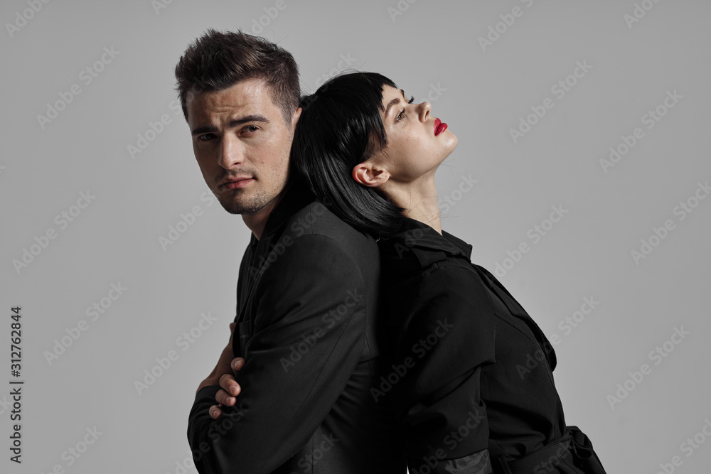 portrait of young couple in studio portrait of young couple in studio